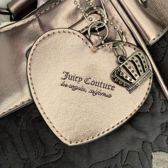 Juicy Couture Vintage Dreams Daydreamer Tote Bag Liquorice Gun Metal Rare NWT - Picture 8 of 8